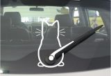 Car Window Murals Cute Kitty Cat Car Windshield Wiper Vinyl Art Sticker Decor Lovely