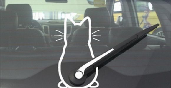 Car Window Murals Cute Kitty Cat Car Windshield Wiper Vinyl Art Sticker Decor Lovely