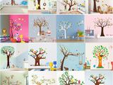 Care Bear Wall Murals 15 Styles Cartoon forest Animals Owl Monkey Bear Elephant Tree Wall