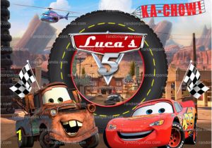 Cars 2 Wall Mural Personalize Kids Poster Lightning Mcqueen Poster Disney Cars Party