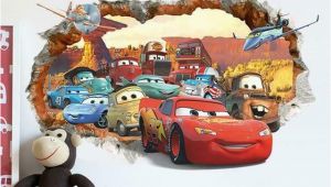 Cars 2 Wall Murals Pixar Cars 2 3 Sticker Lightning Mcqueen Mater Pvc