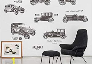 Cars Mural Wall Stickers Amazon Inveroo Vintage Car Wall Stickers for Kids Rooms