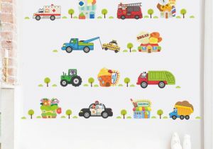 Cars Mural Wall Stickers Cartoon Car Wall Decor Decals for Boys Bedroom Kids Room Car Poster Mural Wall Stickers Customized Wall Decals Damask Wall Decals From Rudelf $36 46