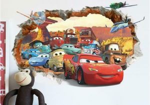 Cars Mural Wall Stickers Pixar Cars 2 3 Sticker Lightning Mcqueen Mater Pvc