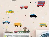Cars themed Wall Murals Amazon Lahand Cartoon Transportation Cars Taxi Decals