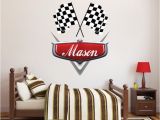 Cars themed Wall Murals Personalized Boys Race Car Name Decal