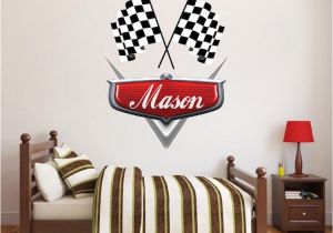 Cars themed Wall Murals Personalized Boys Race Car Name Decal