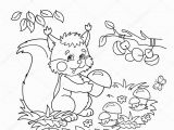 Cartoon butterflies Coloring Pages Coloring Page Outline Cartoon Squirrel with Mushrooms In the