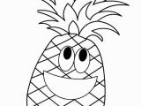 Cartoon Pineapple Coloring Page Pineapple Coloring Page Food Clipart & Templates