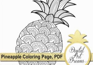 Cartoon Pineapple Coloring Page Pineapple Coloring Page Pdf Coloring Pages for Adults Jpg Digital