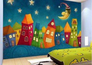 Castle Murals for Nursery Custom Wall Paper Cartoon Children Castle 3d Wall Murals Kids