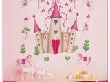 Castle Murals for Nursery Removable Pink Princess Castle Wall Sticker Window Decal Bedroom