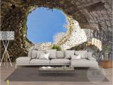 Castle Stone Wall Mural Großhandel Das Loch Wandbild Tapete 3 D Wohnzimmer Das Schlafzimmer Tv Einstellung Wandtapete Familie Tapete Für Wände 3 D Von tongxunbei66 $24 13