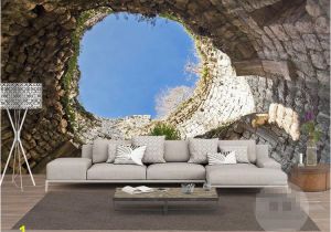 Castle Stone Wall Mural Großhandel Das Loch Wandbild Tapete 3 D Wohnzimmer Das Schlafzimmer Tv Einstellung Wandtapete Familie Tapete Für Wände 3 D Von tongxunbei66 $24 13