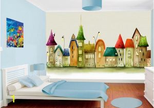 Castle Wall Mural Sticker Custom Size 3d Wallpaper Mural Livingroom Kids Room European Castle Cartoon Picture sofa Tv Backdrop Wallpaper Mural Non Woven Sticker High Res