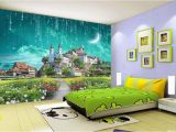 Castle Wall Mural Wallpaper Großhandel 3d Galaxy Wallpaper Fantasy Castle Wandbild Benutzerdefinierte Wallpaper Meteorschauer Kid Schlafzimmer Wohnzimmer Hotel Kaffee Esszimmer