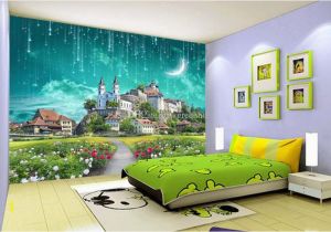 Castle Wall Mural Wallpaper Großhandel 3d Galaxy Wallpaper Fantasy Castle Wandbild Benutzerdefinierte Wallpaper Meteorschauer Kid Schlafzimmer Wohnzimmer Hotel Kaffee Esszimmer