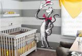 Cat In the Hat Wall Murals Dr Seuss Giant Cat In the Hat Children Wall Decal Nursery Decal