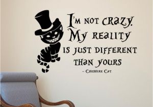 Cat In the Hat Wall Murals Pvc Removable Alice In Wonderland Cheshire Cat Wall Stickers Vinyl