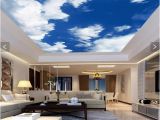 Ceiling Decals Mural 3d Wallpaper Mural Decor Backdrop Blue Sky White Clouds