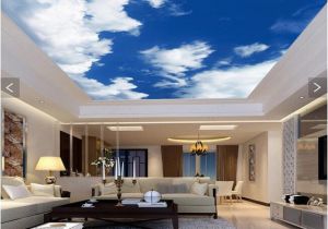 Ceiling Decals Mural 3d Wallpaper Mural Decor Backdrop Blue Sky White Clouds