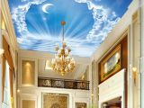 Ceiling Murals for Sale Custom 3d Ceiling Murals Blue Sky Ladder Of the Moon Modern Wall