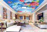 Ceiling Murals for Sale Custom 3d Ceiling Sunny Sky Rose 3d Wallpaper for Ceilings