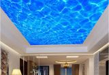 Ceiling Murals for Sale Custom Ceiling Murals Modern Simple Blue Water Wave