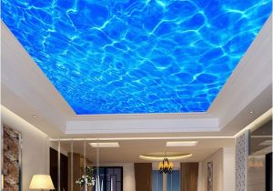 Ceiling Murals for Sale Custom Ceiling Murals Modern Simple Blue Water Wave