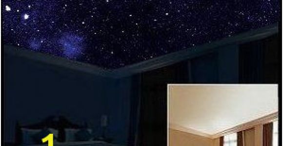 Ceiling Murals Night Sky Starscapes In Daytime Your Bedroom Ceiling Looks normal but when