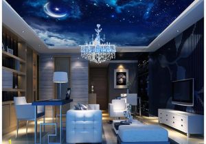 Ceiling Murals Night Sky wholesale Modern 3d Wallpaper Custom Ceiling Mural Wallpaper