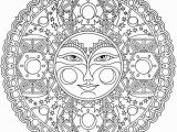Celestial Moon Coloring Pages for Adults Celestial Mandala