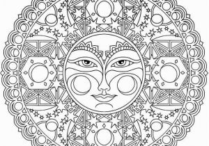 Celestial Moon Coloring Pages for Adults Celestial Mandala