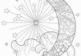 Celestial Moon Coloring Pages for Adults Celestial Sun Moon Coloring Page