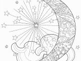 Celestial Moon Coloring Pages for Adults Celestial Sun Moon Coloring Page