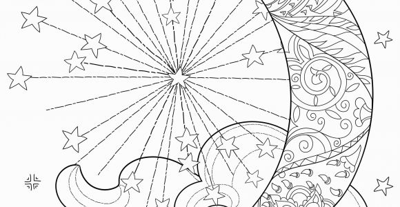 Celestial Moon Coloring Pages for Adults Celestial Sun Moon Coloring Page