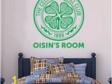 Celtic Fc Wall Murals Celtic Football Club Personalised Crest & Name Wall Sticker