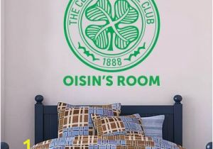 Celtic Fc Wall Murals Celtic Football Club Personalised Crest & Name Wall Sticker