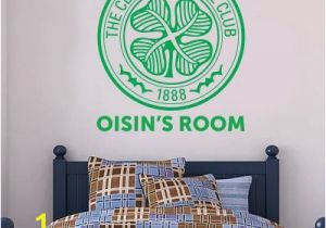 Celtic Football Wall Murals Celtic Football Club Personalised Crest & Name Wall Sticker