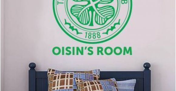 Celtic Football Wall Murals Celtic Football Club Personalised Crest & Name Wall Sticker