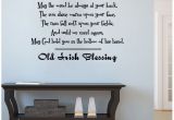 Celtic Mural Wall Art Old Irish Blessing Wall Decal Sticker Art Mural Home Décor