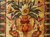 Ceramic Mural Designs Ceramic Tile Hand Painted Mural "florals