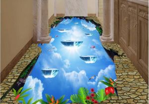 Ceramic Tile Murals Bathroom 3d Pvc Flooring Custom Cliff Sky Bathroom Kitchen Hotel