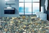 Ceramic Tile Murals Bathroom Wallpaper 3d Realistic Underwater Cobblestone Floor Tiles