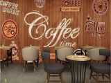 Chair Rail Wallpaper Murals Beibehang Custom Wallpaper Murals Wood Shading Retro Coffee Label