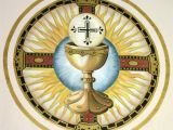 Chalice and Host Coloring Page File Saint Remy Catholic Church Russia Ohio Fresco Eucharistic