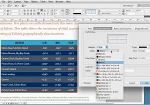 Change Color Of Page In Indesign formatting Table Strokes In Indesign