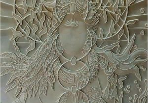 Charcoal Murals Lord Shiva Indian Handcrafts Relief Art