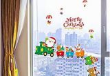 Cheap Christmas Wall Murals Amazon Christmas Wall Sticker Santa Claus Snowman