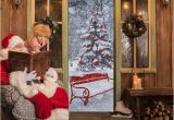 Cheap Christmas Wall Murals Dlm2020 Snow Christmas Tree Door Wall Sticker Graphic Unique Mural Cosplay Gifts for Living Room Home Decoration Pvc Decal Paper Wn649d Nursery